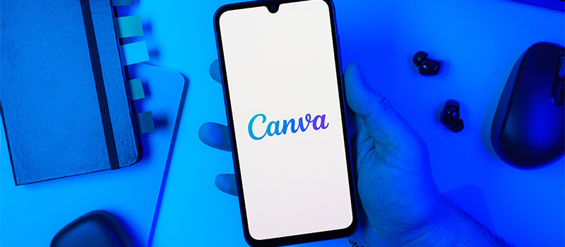 Canva app on smartphone screen