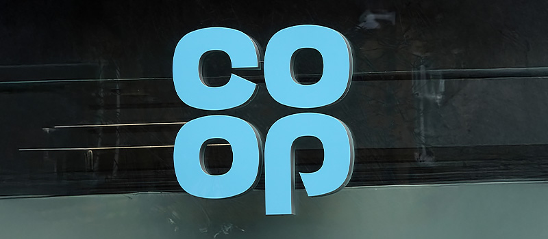 Co-op supermarket blue logo