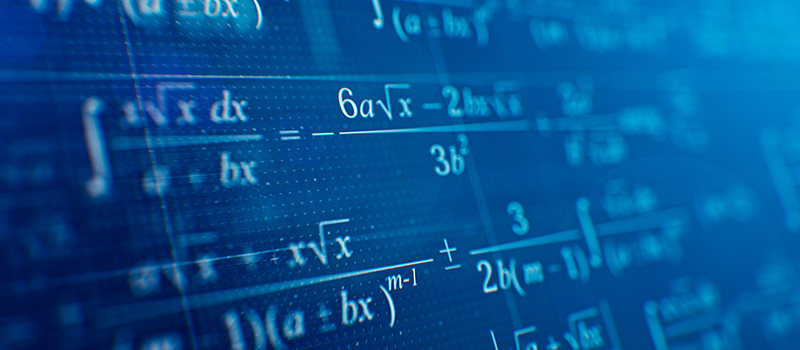 Complex mathematical equations on screen