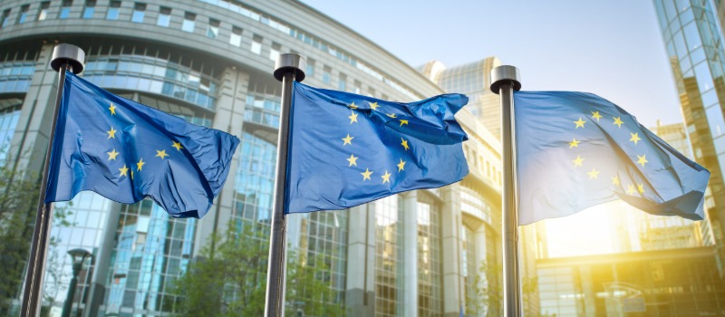 EU AI Act: Does it affect UK employers? Key HR details European Union flags outside parliament