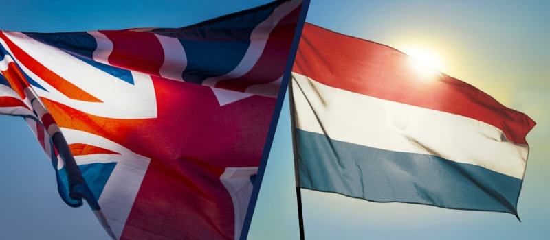 What is the 'Dutch-style' employment support being rolled out across the UK? UK and Netherlands flags waving