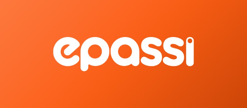 Epassi logo on orange background