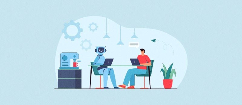 Human and robot working together