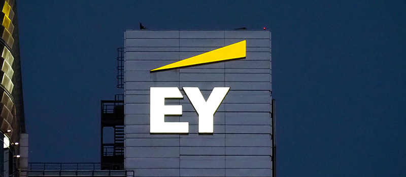 EY logo on office building