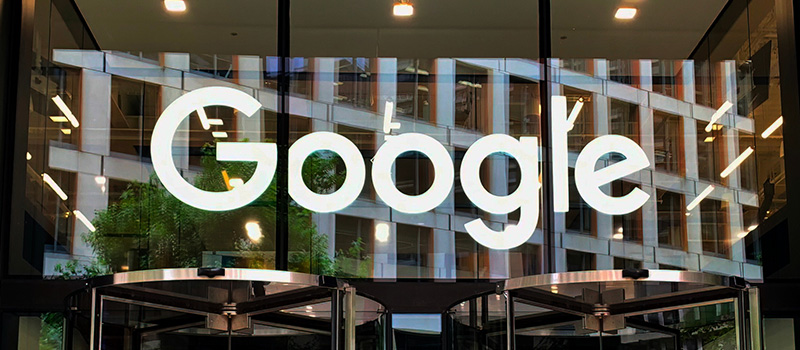 Google office building entrance sign