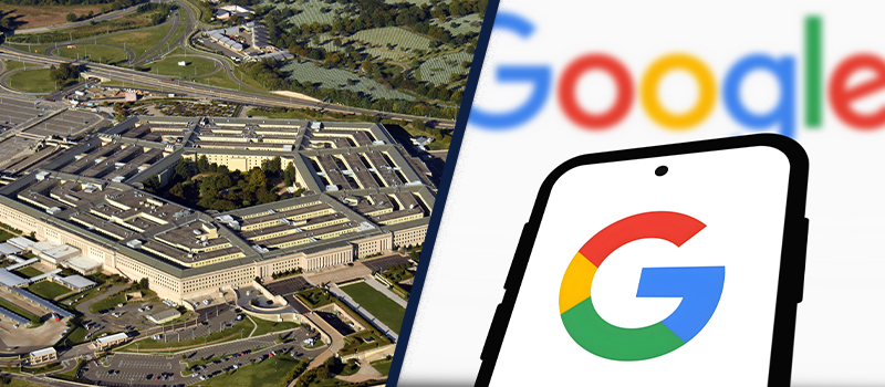 Pentagon and Google logo image