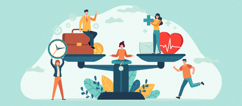 Work life balance concept illustration