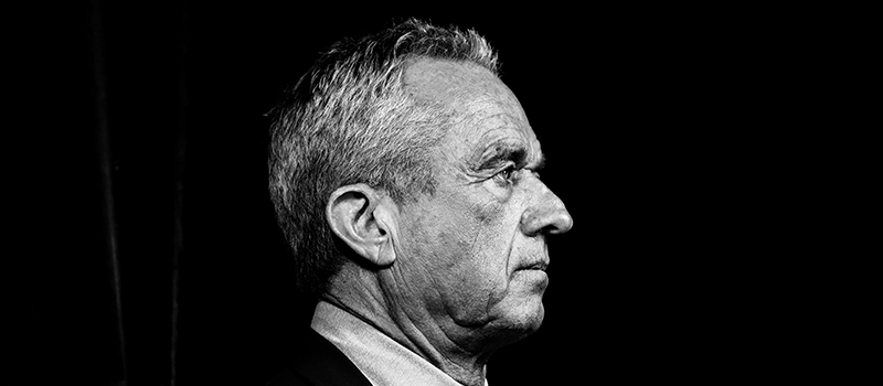 Robert F Kennedy Jr. black and white