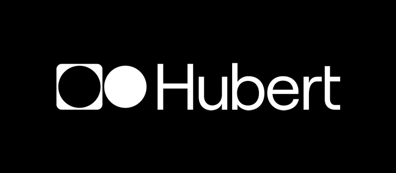 Hubert logo black white design