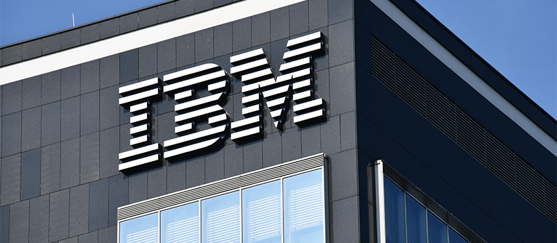 IBM logo on office building