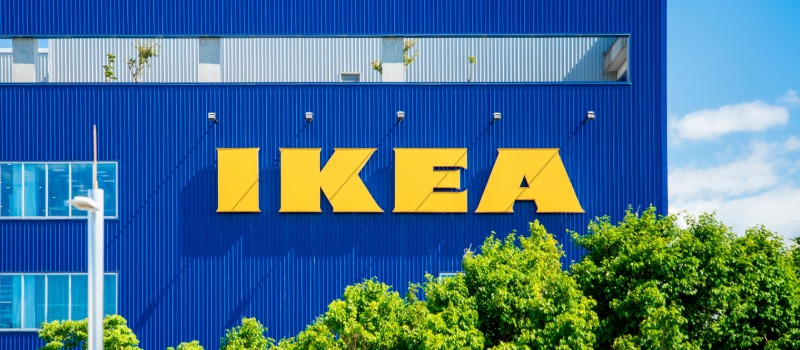 IKEA store exterior blue building
