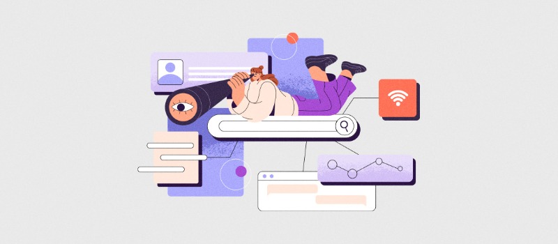 SEO search analysis illustration