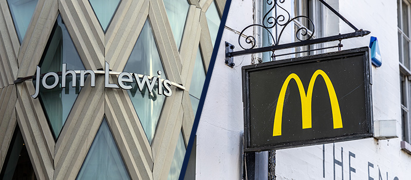 John Lewis and McDonald’s signs