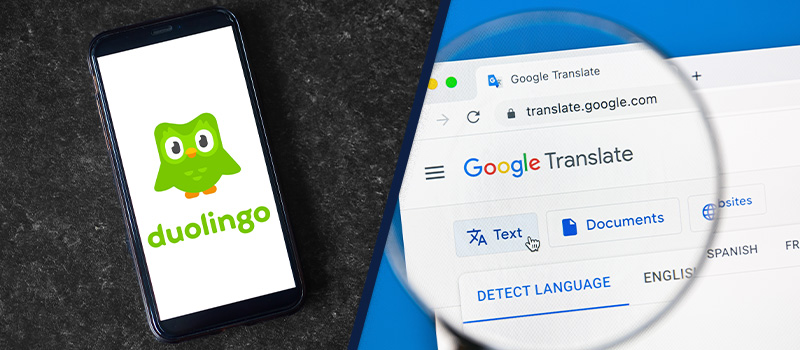 Duolingo and Google Translate comparison