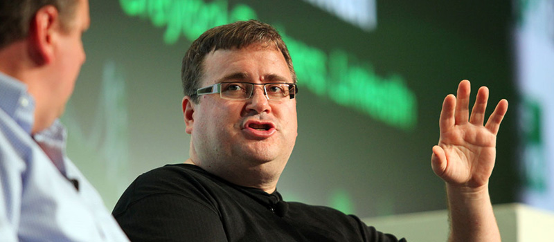 Man speaking at tech conference