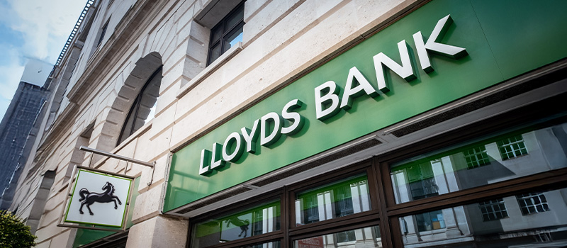 Lloyds Bank branch exterior signage
