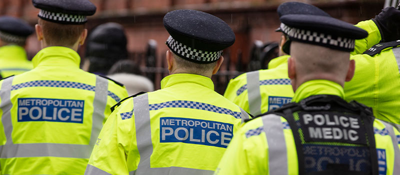 Metropolitan Police officers in uniform