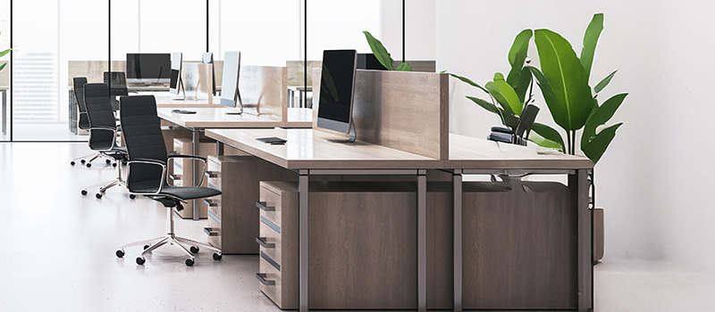 Modern open office workspace design