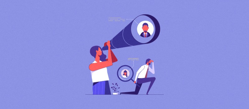 Recruitment team searching candidates