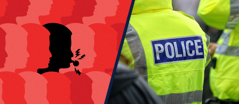 Protest speech and police presence