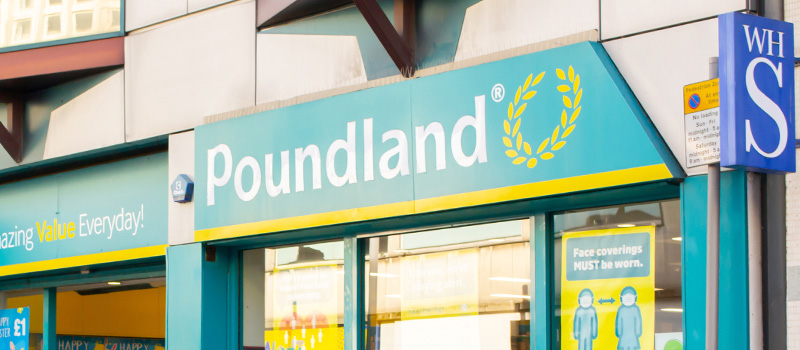 Poundland ups wellbeing support with manager training & AI 'happiness dashboards' Poundland store front signage