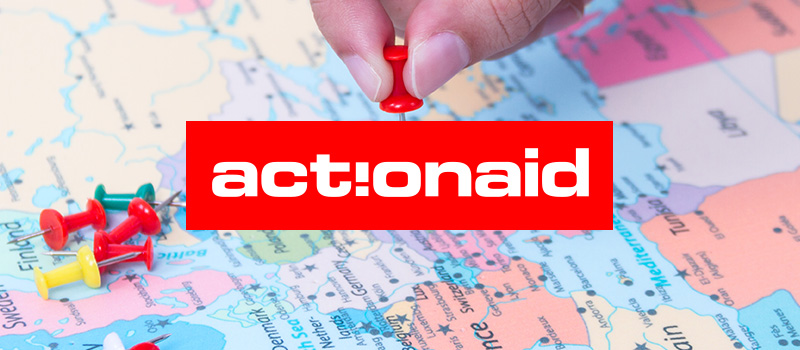 ActionAid pin on world map