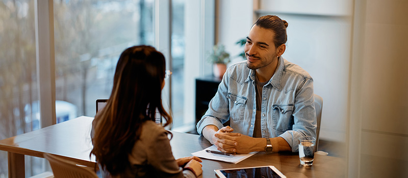 Job interview in modern office