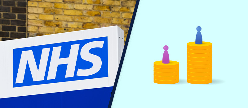 NHS pay gap illustration graphic