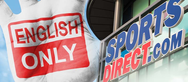 'English only' note in Sports Direct store investigated