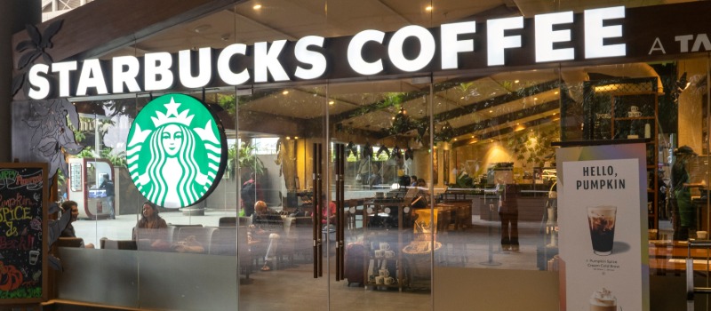 Starbucks coffee shop exterior view