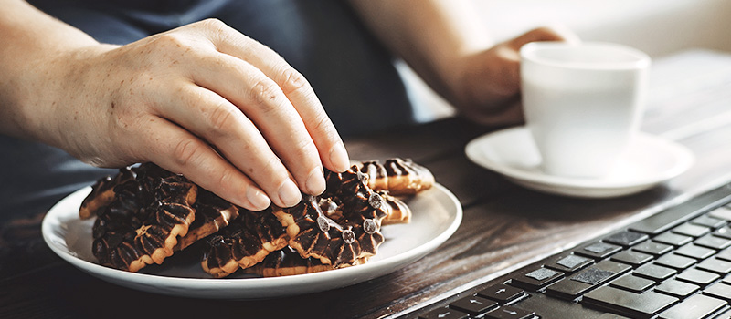 Which department is the most likely to 'stress-eat'?