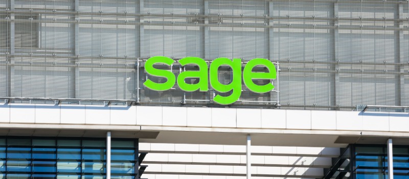 Sage company building exterior sign