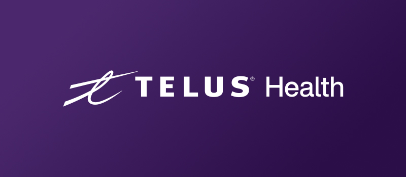 TELUS Health logo on purple