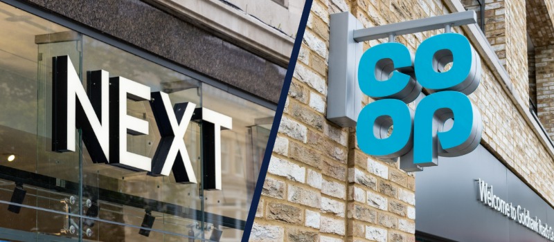 Next and Co-op store signs