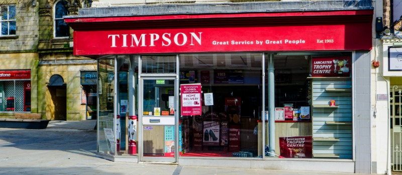 Timpson shopfront in Lancaster UK