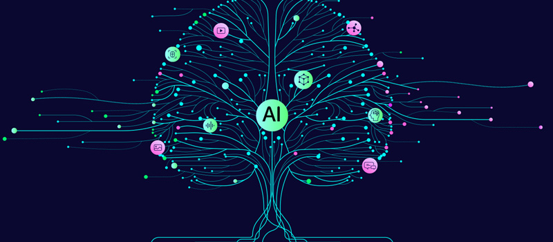 AI technology tree illustration
