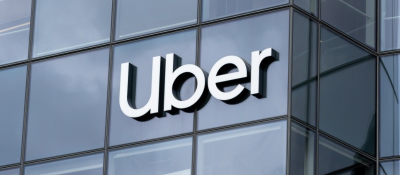 Uber logo on office building