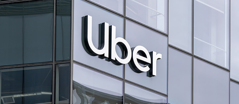 Uber logo on office building