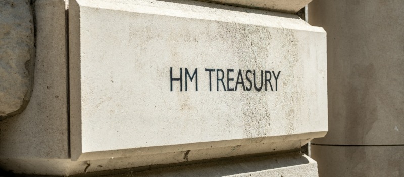 HM Treasury building sign stone