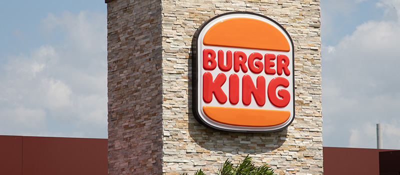 Burger King restaurant exterior sign