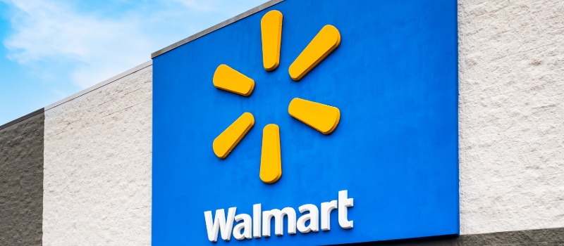 Walmart store exterior logo sign