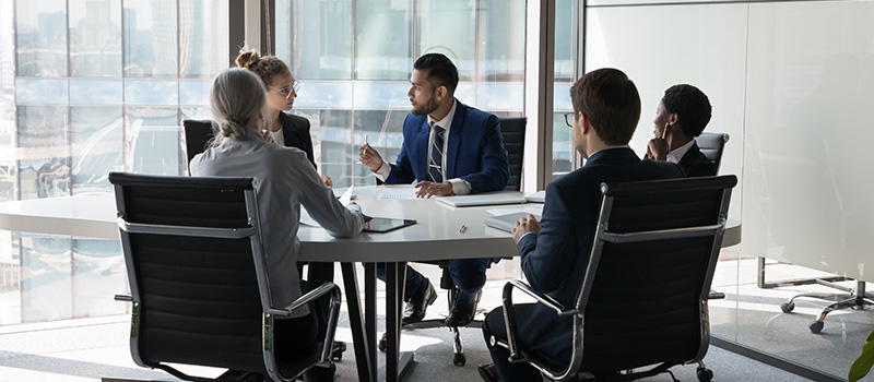 Business team meeting in office