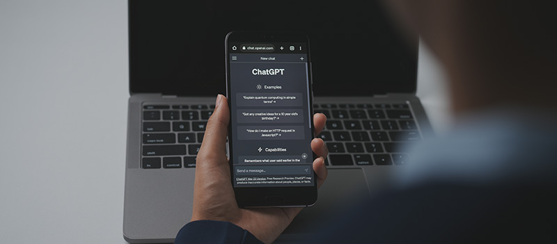 ChatGPT on smartphone and laptop