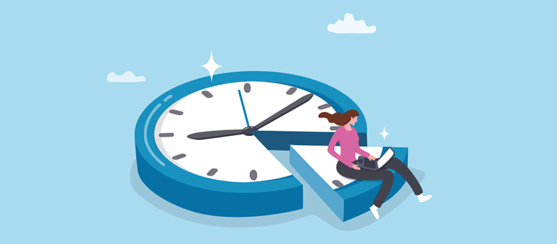 Time management productivity concept illustration