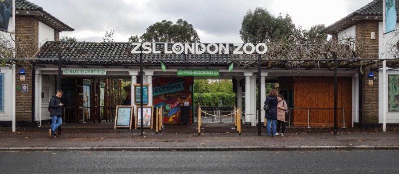 London Zoo entrance on street