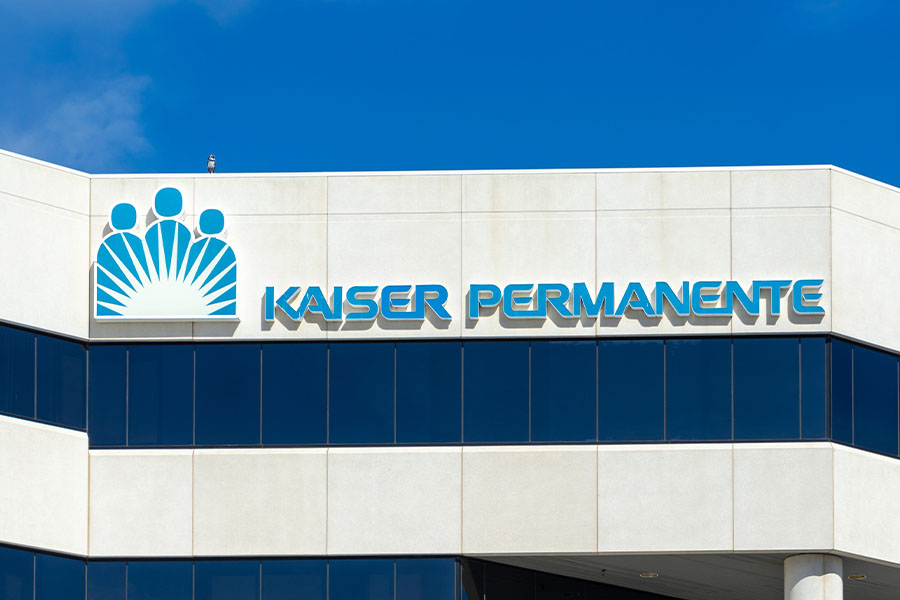 Kaiser Permanente building exterior logo