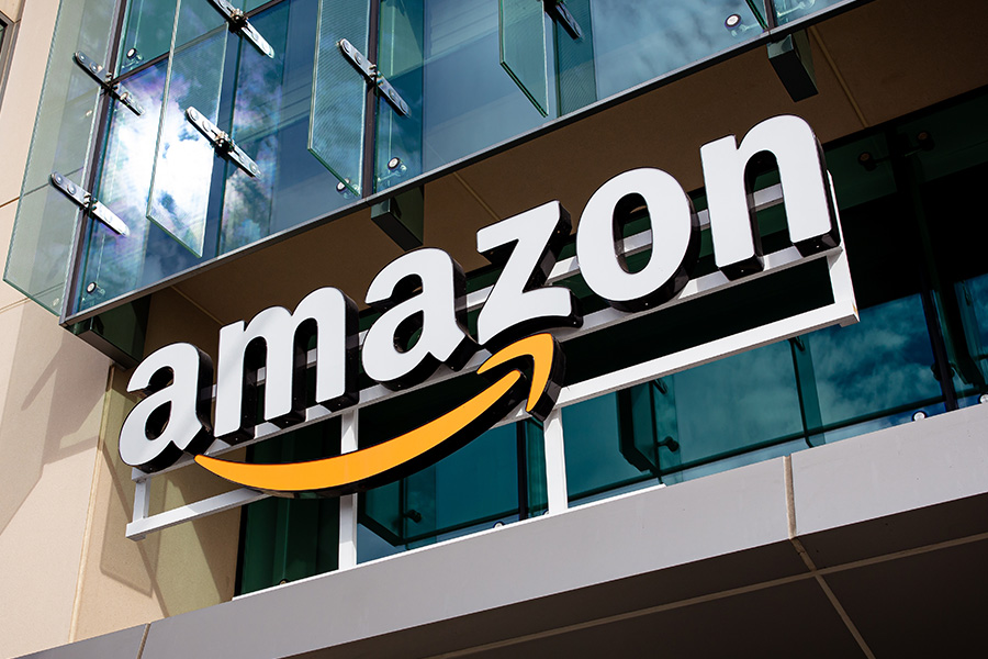 Amazon logo on office building