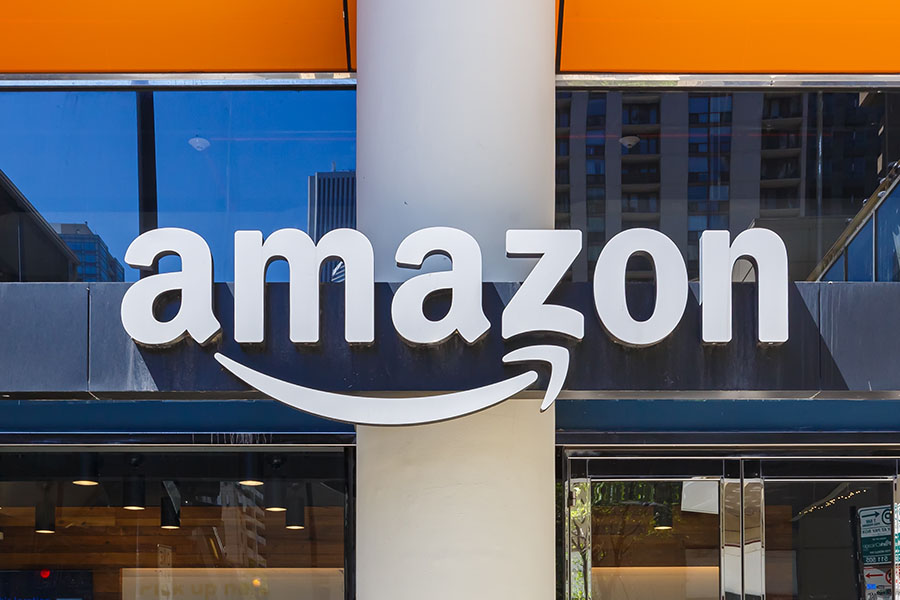 Amazon storefront logo signage exterior