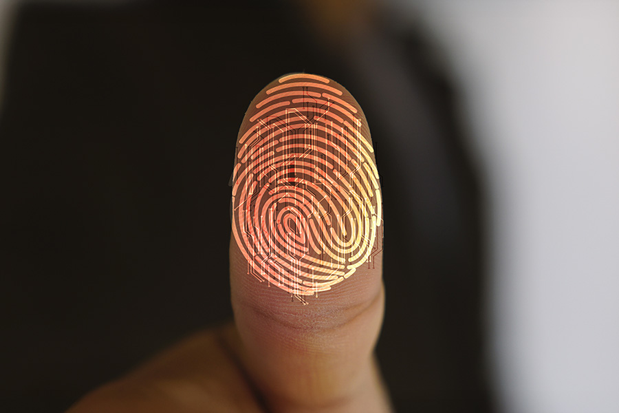 Biometric fingerprint authentication security technology