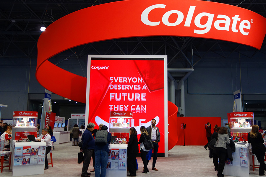 Colgate booth at trade show